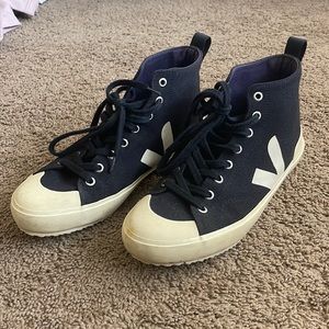 Veja Nova High Top Sneakers Black and Cream W 10 / 41